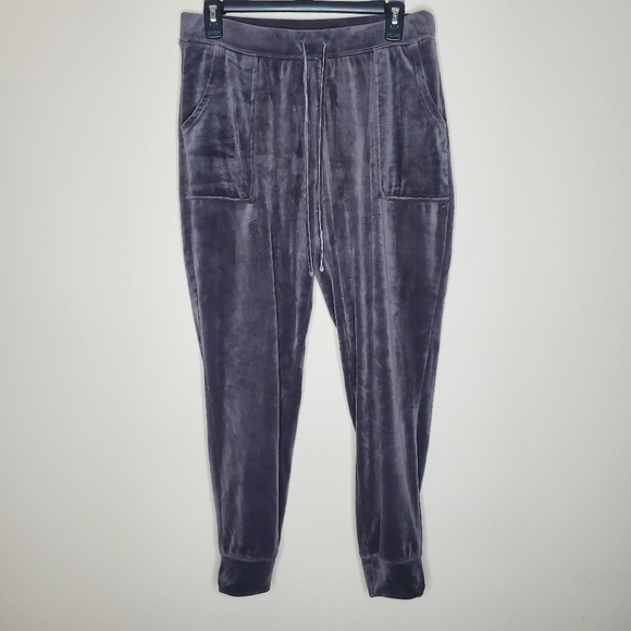 House Of Harlow 1960 x Nicole Richie Y2K Gray Velour Velvet Jogger Sweatpants - Picture 2 of 8
